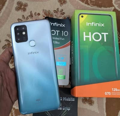 infinx hot 10 4/128GB 5200mh big battery gaming phone with box