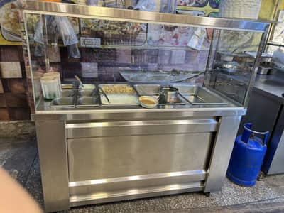 Pure steel Food Counter For sale | Commercial Food Display Counter