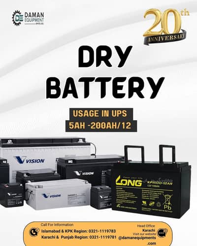 Dry battery Long vision 12 volt 24volt / Batteries Dry with warranty