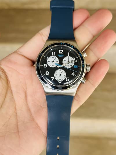 Swatch Irony Swiss Made Men’s Original Chronograph Watch 44mm Dial
