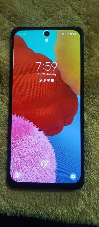 samsung A51  call condition 10/9 with box only  6/128 gb