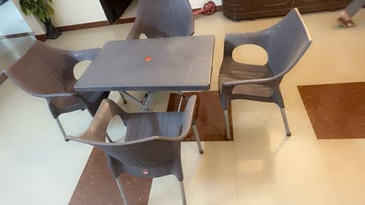 plastic table chair set
