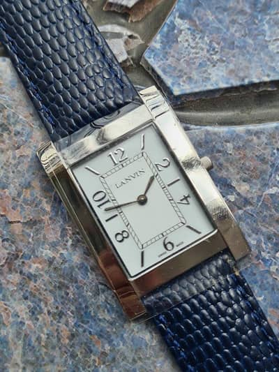 Brand New Lanvin, Tank Shape 40 x 29mm with Swiss Ronda Quartz.