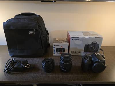 Canon EOS 250D + Box + Bag + Tripod + Lens (Bundle Offer)