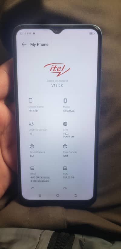 itel A70 12/128 gb