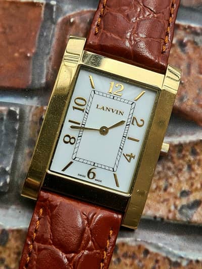 Brand New Lanvin, White dial SGP, 40 x 28mm  Swiss Quartz watch.