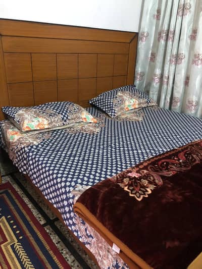 bed with side tables