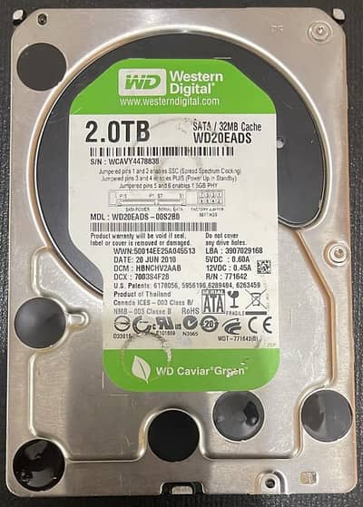 2TB Hard drives SATA 94% to 100% health