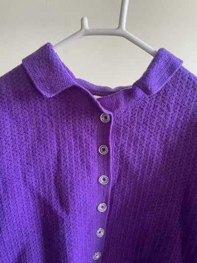 Purple cardigan classy