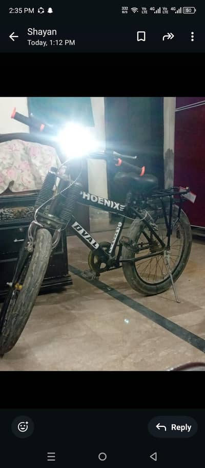 Phonix cycle sale only three month minor used Cycle in new Condishion