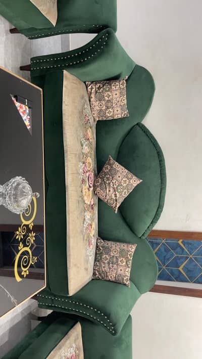 7 seater sofa  made with original Molty foam and solid wood.