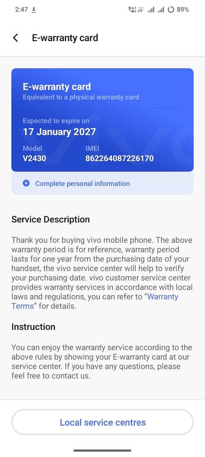 vivo y04 4 64 just 14 days used