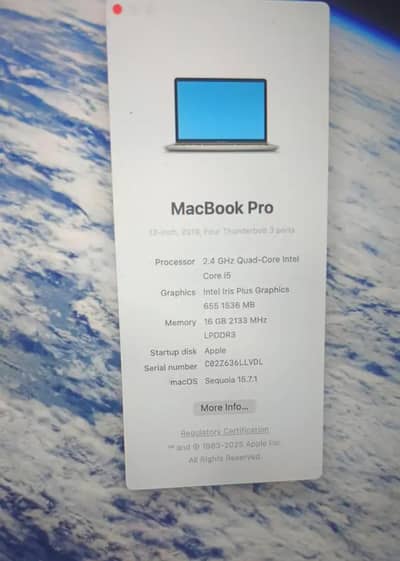 Macbook pro 2019 lush condition