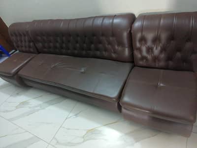 7 Seats Leather Sofas Excellent Condition