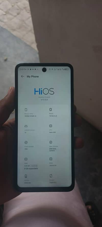 only one hand used and front glass with box 8+8/256