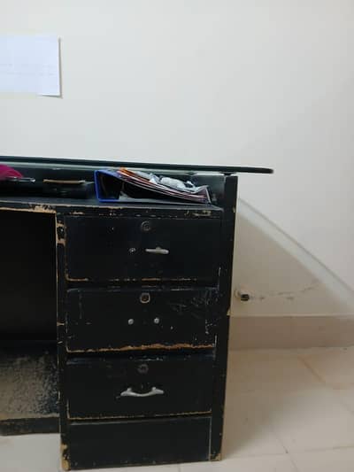 Black study table| office table|workstation|glass table|Study table