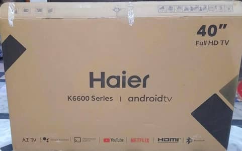 Haier 40 inches smart tv Android YouTube Netflix Wi-Fi  fully Box