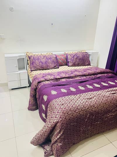 Wooden Queen Bed with Mattress