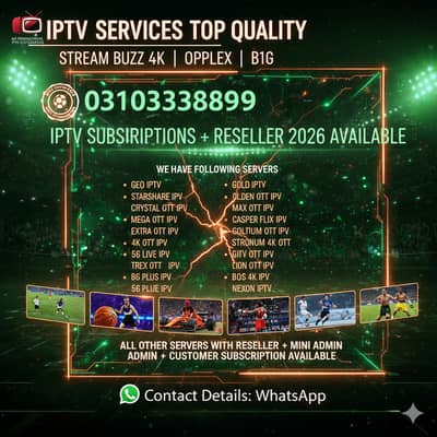IPTV 4K SUPPORTED | ALL SPORTS AVAILABLE BEST PERFORMANCE 0310333889