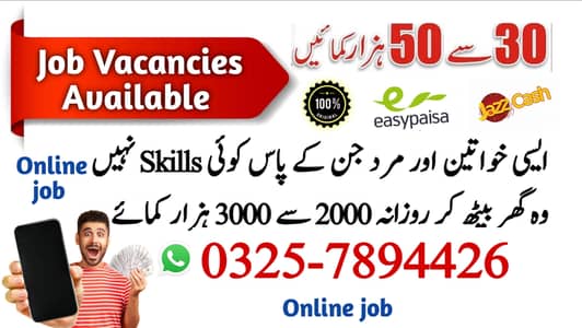 Online remote work/Data Entry/Students job/Teachears job/work at home