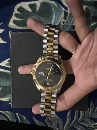 Stylish Two-Tone Date Watch | Rolex Style | Automatic Look | Good Cond