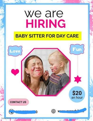 female babysitter