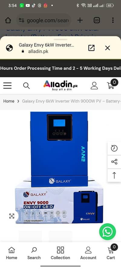 Galaxy 6 Kwatt's Work without Battery PV9000