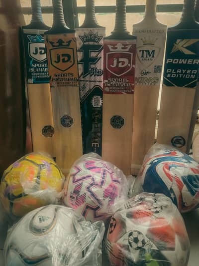 Vip Bat and footballs available for sale
