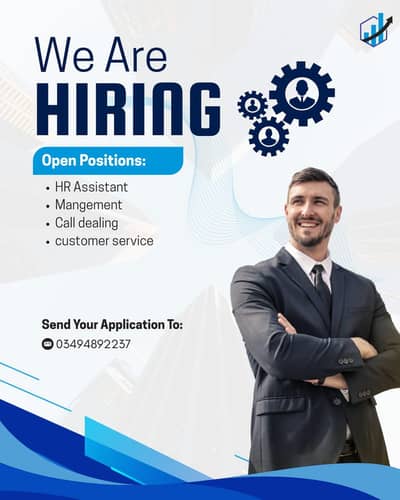 New hiring male and female only for Karachi