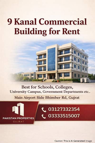 9 Kanal Commercial Building For Rent