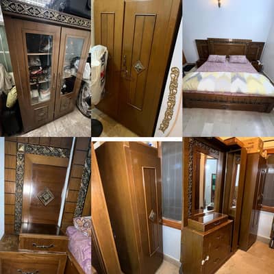 4pce bed set pure wood