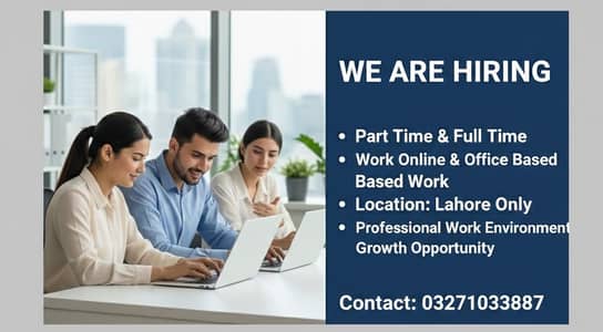 full time. , part time, home base work job available