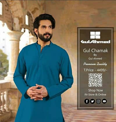 Men's Unstitched Plain New Suit.