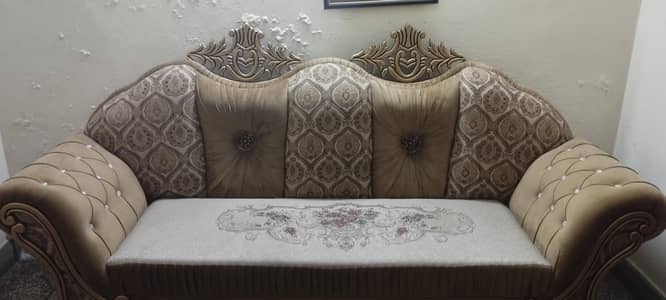 Luxury 7 Seater Wooden Sofa Set