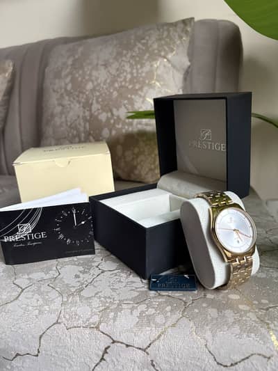 Prestige Golden Watch | Men’s | Original | Warranty Card Avaialble