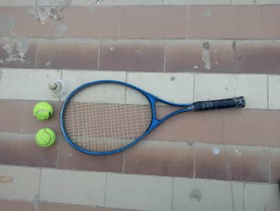 Panther Aluminum Tennis Rocket  and balls