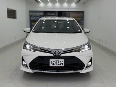 BANK LEASE TOYOTA ALTUS GRANDE 1.8 X 2025 MODEL WHITE WHITE BLACK