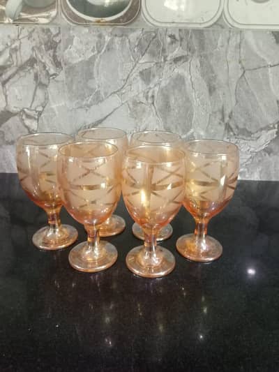 Brand New Beautiful Gold Colour Water Glasses