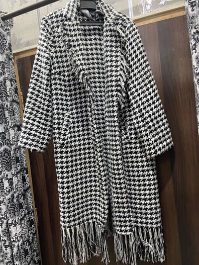 Black and white coat