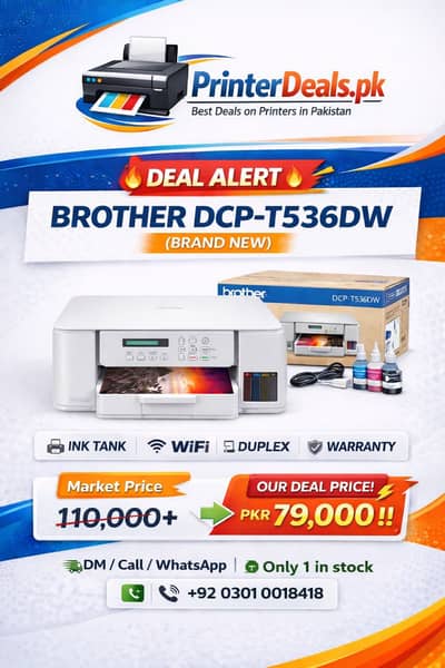 Brother DCP-T536DW Ink Tank Printer – Brand New | Box Pack