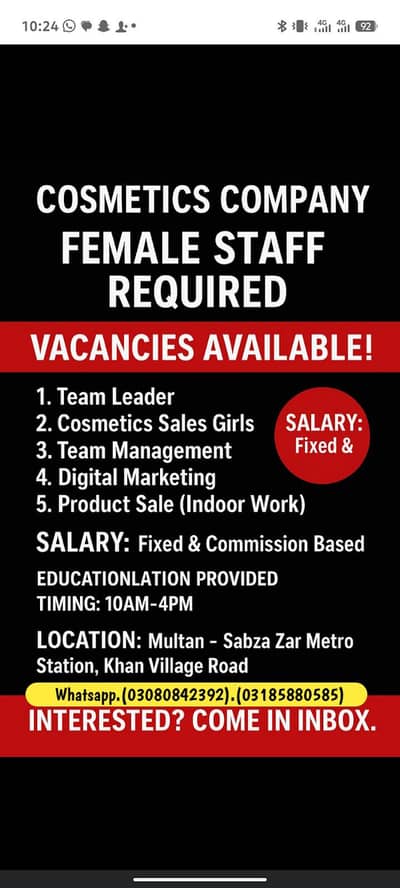 HOME BASE WORK AVAILABLE  Whatsapp 03080842392