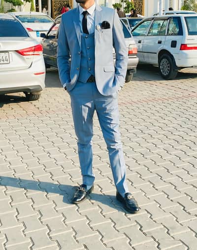 3 piece Grey pent coat