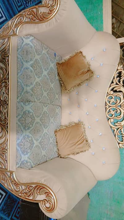 3 2 1 sofa set wooden with kushan