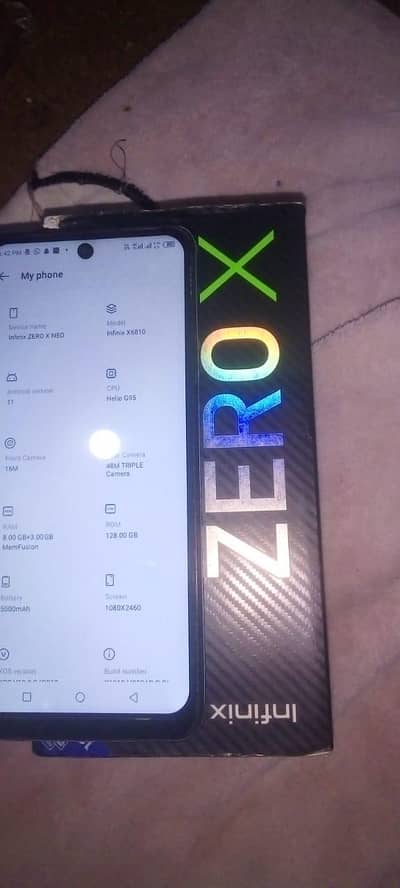 infnix zero x neo 8 gb128