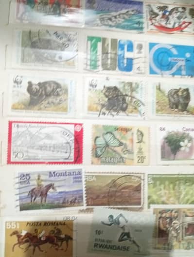 unique postal stamp in different country