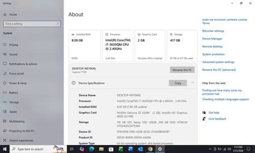 Selling Laptop Core I7 3rd gen ("17 Inches Machine) 10/10