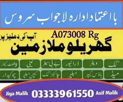 House Maid, Babysitter, Patient Care, Nanny, Nurse, Driver, Chef, Cook