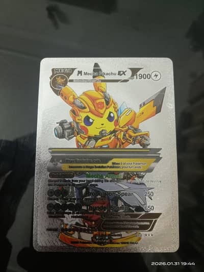 Mega mecha Pikachu EX silver foil