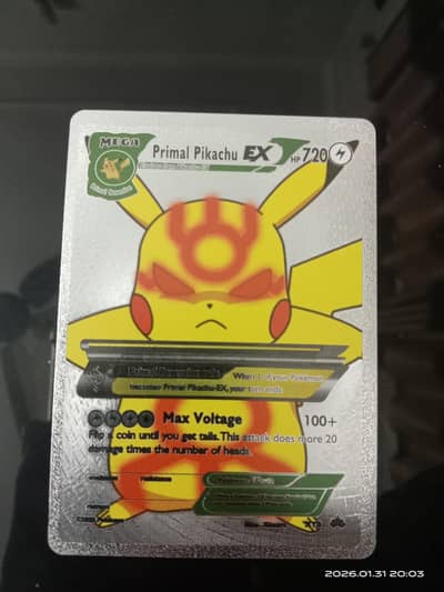 Mega primal Pikachu EX silver foil