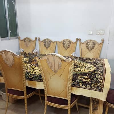 8 chairs dinning table and 2 mattress for sale